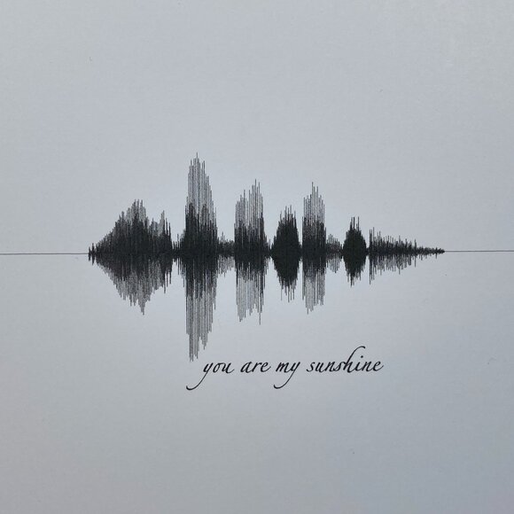 You Are My Sunshine Soundwave Wall Art - Premade - Picture 2 of 4